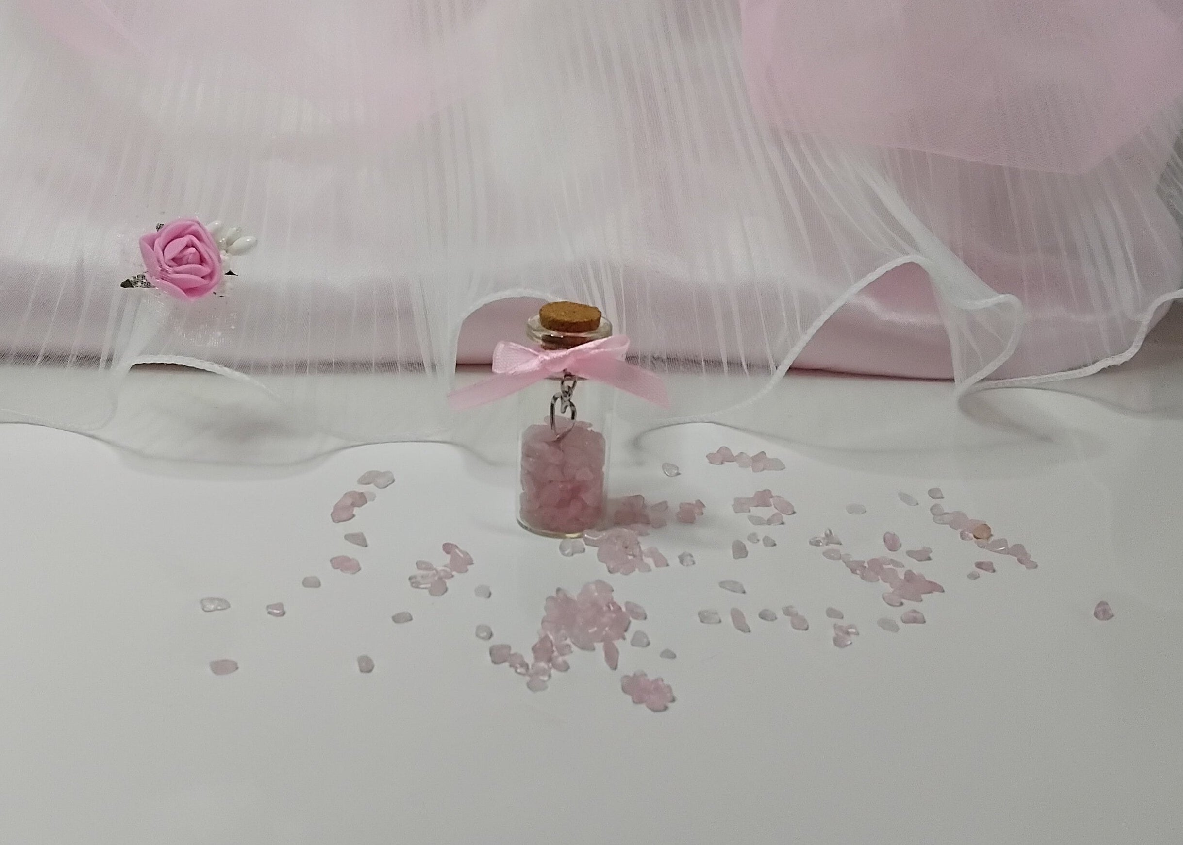 Fiole aux Quartz rose