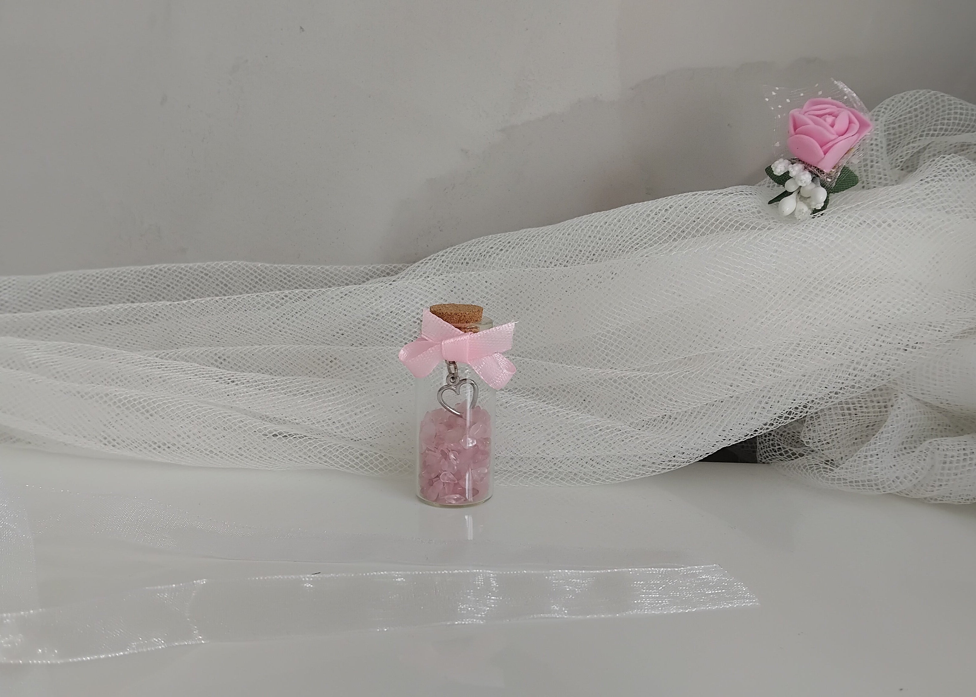 Fiole aux Quartz rose