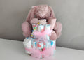 Gâteau couches Lapin rose